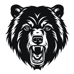 Obraz premium roaring bear looking directly at the camera