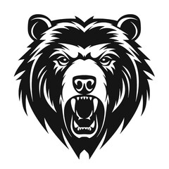 roaring bear looking directly at the camera