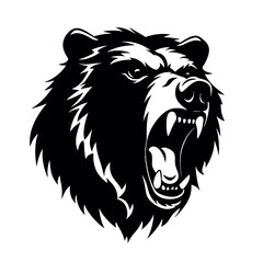 Fototapeta premium roaring bear looking directly at the camera