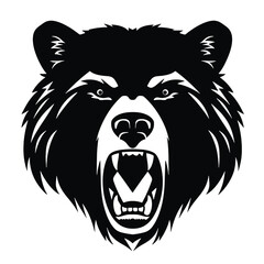 roaring bear looking directly at the camera