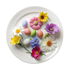 utensils near cute flowers on plate