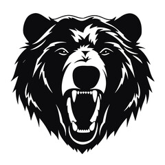 Fototapeta premium roaring bear looking directly at the camera