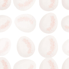 Seamless pattern with easter eggs, hand drawn illustration in watercolor style