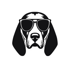 Beagle face silhouette