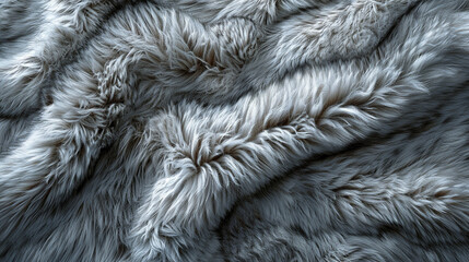A continuous wolf fur pattern with its unique blend of grays and whites - obrazy, fototapety, plakaty
