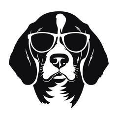 Beagle face silhouette