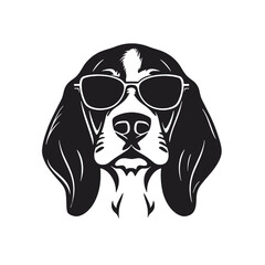 Beagle face silhouette