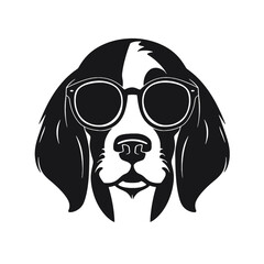 Beagle face silhouette