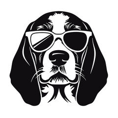 Beagle face silhouette