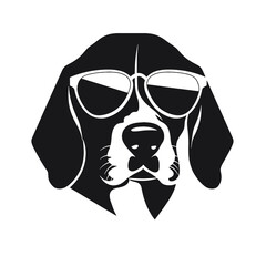 Beagle face silhouette