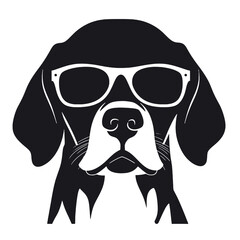 Beagle face silhouette