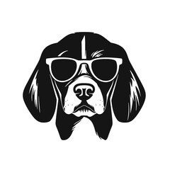 Beagle face silhouette