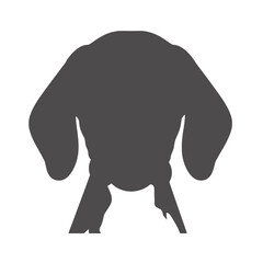 Beagle face silhouette