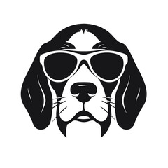 Beagle face silhouette