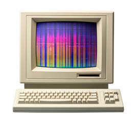 PNG vintage computer, transparent background