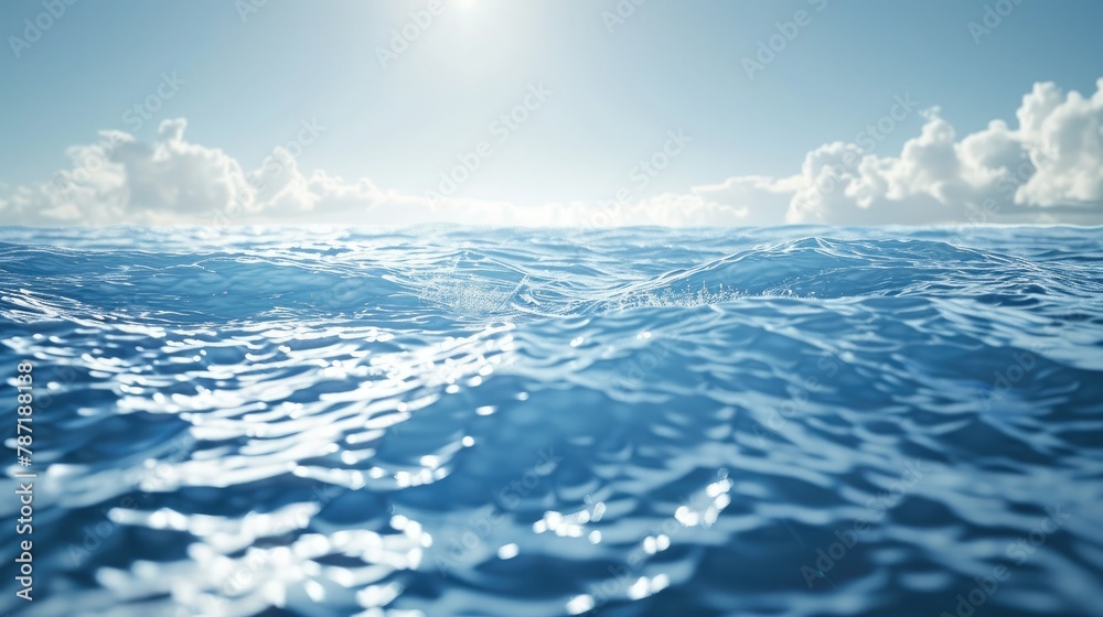Poster An abstract 3D representation of the Earth's oceans with text overlay commemorating World Water Day. 