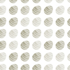 Seamless pattern with easter eggs, hand drawn illustration in watercolor style