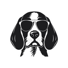 Close-up portrait of  Beagle dog.