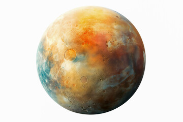 Solar System - Mars. Isolated on white background. 3d render