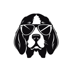 Close-up portrait of  Beagle dog.