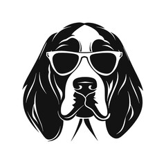 Close-up portrait of  Beagle dog.