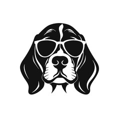 Close-up portrait of  Beagle dog.