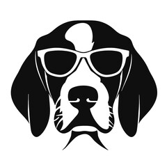 Close-up portrait of  Beagle dog.