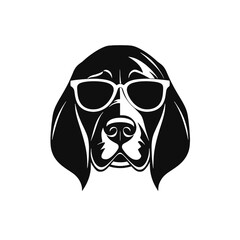 Cute beagle puppy cartoon, vector illustration