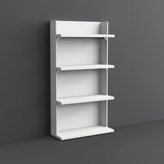 3D white dumpbin shelf or display rack for branding item