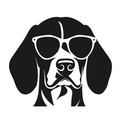 Cute beagle puppy cartoon, vector illustration