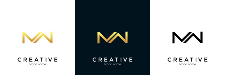 Abstract letter MW logo. This logo icon incorporate with abstract shape in the creative way.