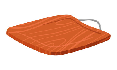 Wooden cutting board for cutting necessary for cooking. Ideal for demonstrating recipes, cooking tips, cookware commercials and cooking tutorials. Vector isolated illustration on a transparent