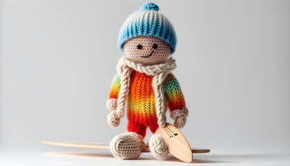 cute knitted surfer