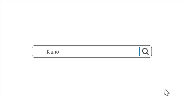 Kano in Search Animation. Internet Browser Searching