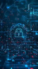 Obraz premium Innovative Cybersecurity Measures Safeguarding Digital Communication and Language Systems