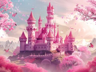 Pink princess castle 