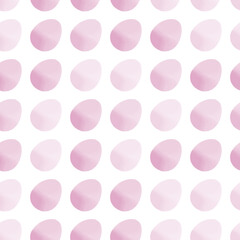 Seamless pattern with easter eggs, hand drawn illustration in watercolor style