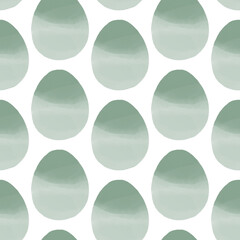 Seamless pattern with easter eggs, hand drawn illustration in watercolor style