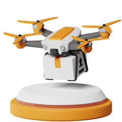 Drone Shipping Logistic Delivery 3D