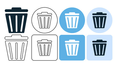 trash bin, trash can icon symbol ui and ux design, glyphs and stroke line icon