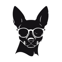  Chihuahua Silhouettes, Chihuahua Silhouettes Showcase, Chihuahua Silhouette Black and White - illustration