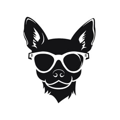  Chihuahua Silhouettes, Chihuahua Silhouettes Showcase, Chihuahua Silhouette Black and White - illustration