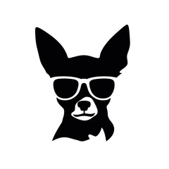  Chihuahua Silhouettes, Chihuahua Silhouettes Showcase, Chihuahua Silhouette Black and White - illustration