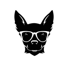  Chihuahua Silhouettes, Chihuahua Silhouettes Showcase, Chihuahua Silhouette Black and White - illustration