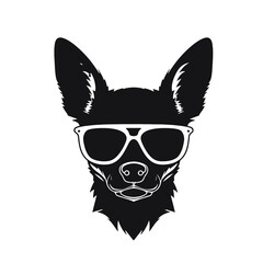  Chihuahua Silhouettes, Chihuahua Silhouettes Showcase, Chihuahua Silhouette Black and White - illustration