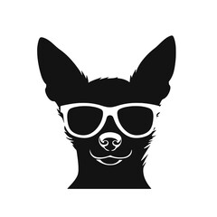  Chihuahua Silhouettes, Chihuahua Silhouettes Showcase, Chihuahua Silhouette Black and White - illustration