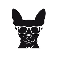  Chihuahua Silhouettes, Chihuahua Silhouettes Showcase, Chihuahua Silhouette Black and White - illustration