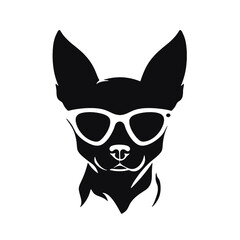  Chihuahua Silhouettes, Chihuahua Silhouettes Showcase, Chihuahua Silhouette Black and White - illustration