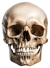 Fototapeta premium PNG Human skull white background anthropology sculpture