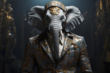 king elephant - obrazy, fototapety, plakaty